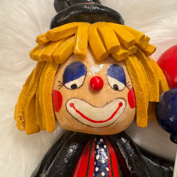 Vintage 1986 salt dough clowns. Handmade wall hangers. - Picture 4 of 11